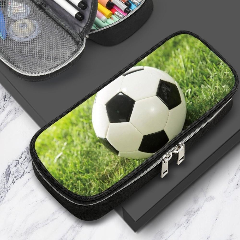 Sports Theme Soccer Pattern Pen Bag Soccer Pattern Multifunction Bag New Pencil Case  Gift