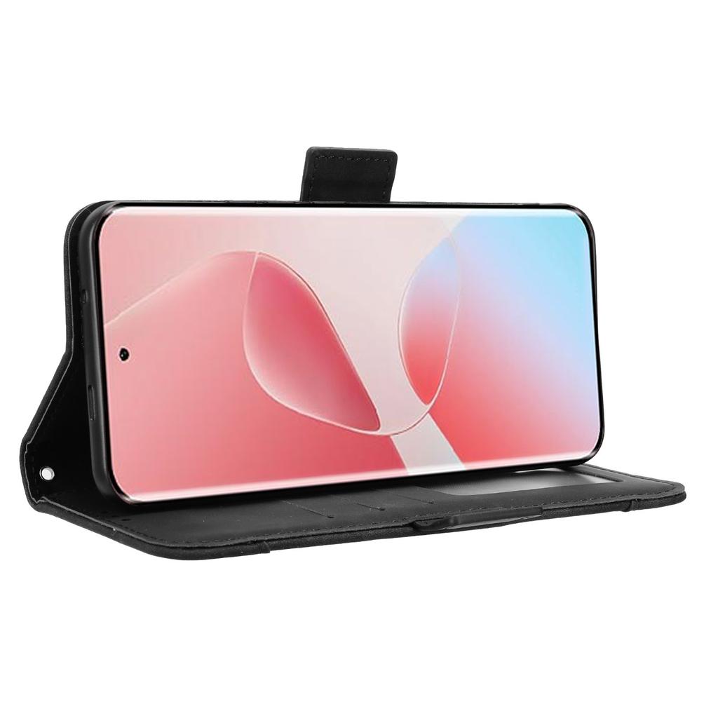 Кожаный чехол-книжка для Infinix Hot 60 Pro 4G с несколькими отделениями для карт