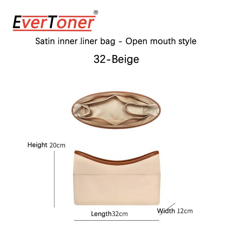 Органайзер-вставка EverToner для сумок H Cabasellier 35 с атласной подкладкой, поддержка внутренней сумки, вкладыш для хранения, формовщик для сумок и аксессуары