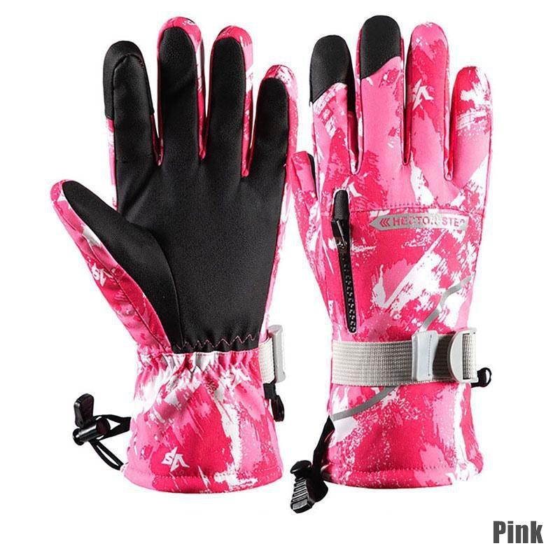 Унисекс ветрозащитные теплые зимние лыжные перчатки водонепроницаемые флисовые перчатки для сенсорных экранов нескользящие перчатки для сноуборда снегоходов на открытом воздухе походные перчатки