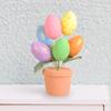 Easter Egg Bonsai Colorful Simulated Easter Egg Potted Plant DIY Foam Bunny Eggs for Home Party Decoration