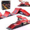 Exciting Miniature Fingertip Skateboard Set for Kids, Finger Sport Game with Ramp Scene Props.
