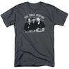 Three Stooges - Hello Again -  Unisex Short Sleeve Children's T-shirt - Gray