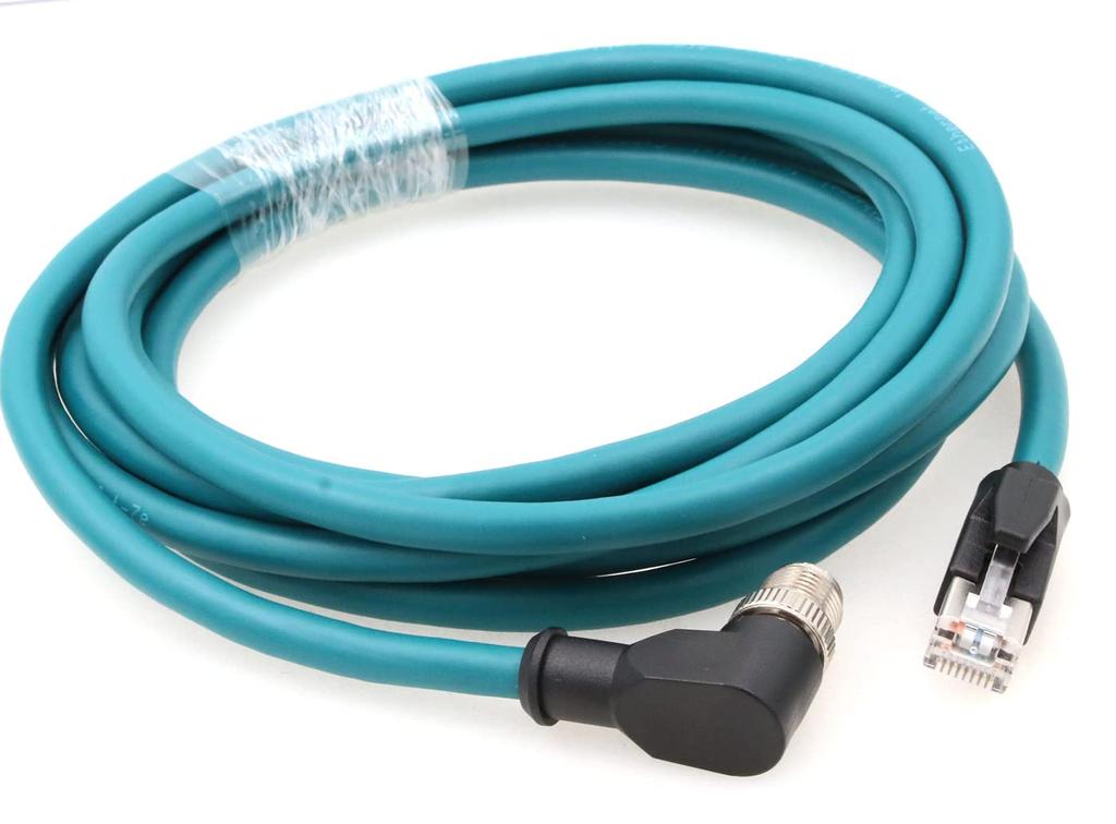 ZBLZGP M12 Male to Female to RJ45 Cat7e Ethernet Shielded Cable for Cognex Industrial Cameras to Male to Dark 8-Pin X-Code (Elbow X-Code RJ45, Male,