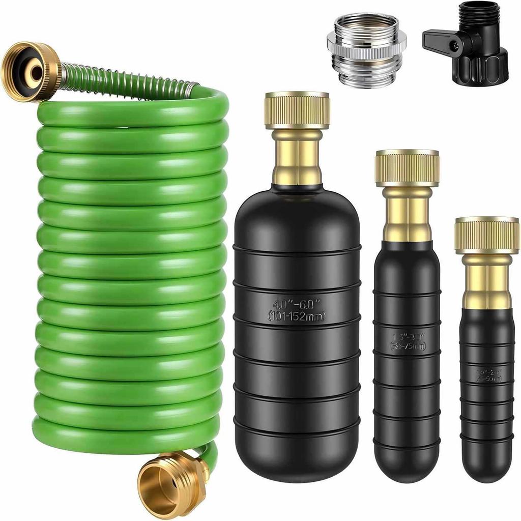 Retractable Brass Faucet Adapter With Flexible Hose For Garden Irrigation Drainage Kit Durable ABS Material Leak Proof Design