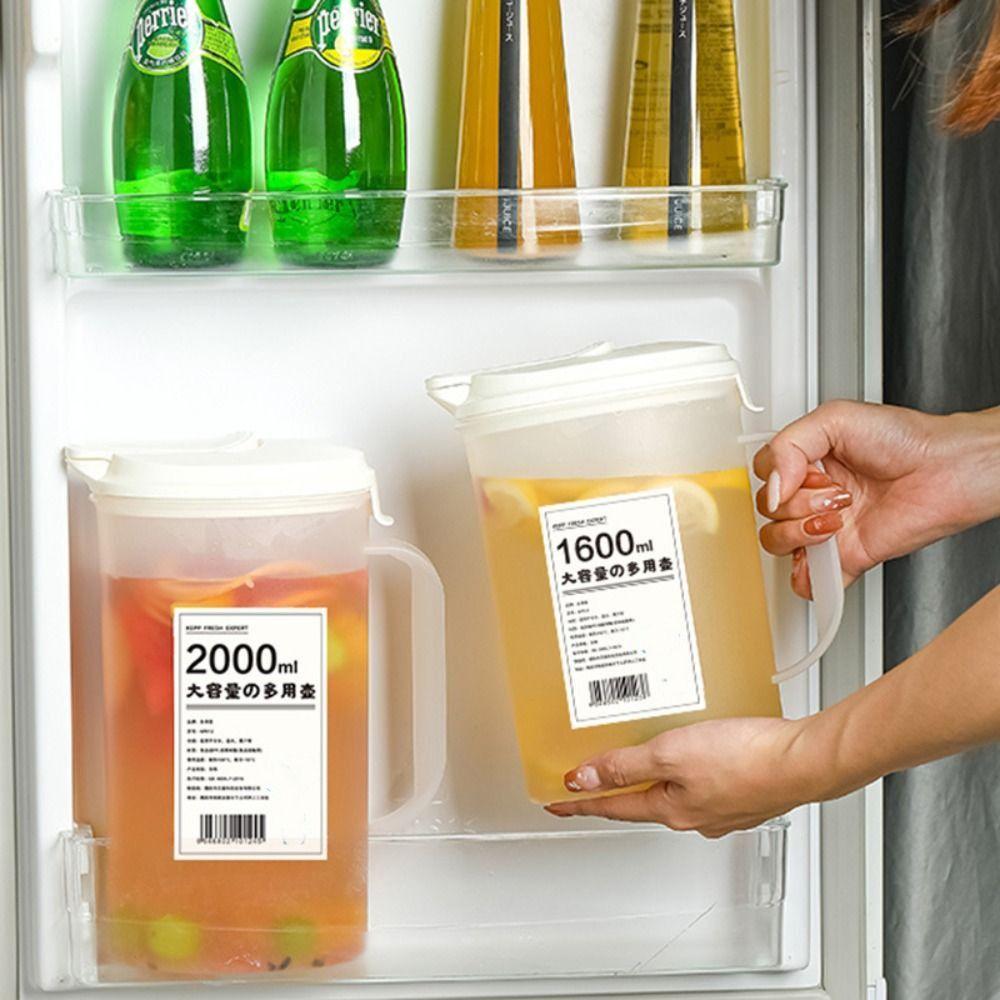 1.6L/2L Cold Water Pot Transparent Fruit Tea Drink Kettle Beverage Dispenser  Kitchen Refrigerator