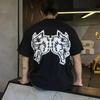 Summer Darc Sport Wolves T-Shirts Oversized Bodybuilding Gym Men Clothing Fugees Graphic Short Sleeve Top Tees Darcsport T Shirt