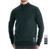 Men's Quarter Zip Up Pullover Slim Fit Mock Neck Long Sleeve Sweaters Tops Casual Solid Color Lightweight Knitted Polo Sweatshirt for Men