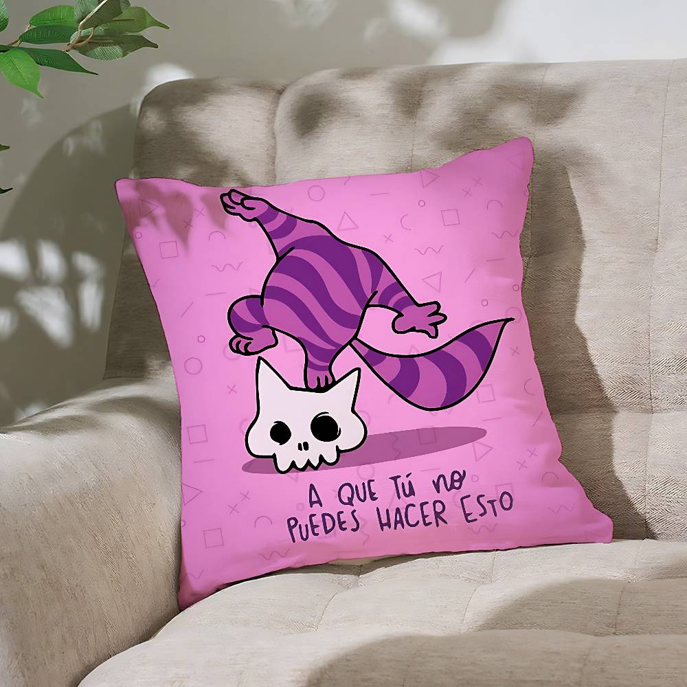 Anime Ccheshire Cat Customizable Square Pillowcases Stylish And Soft Perfect For Beds Cars And Sofas