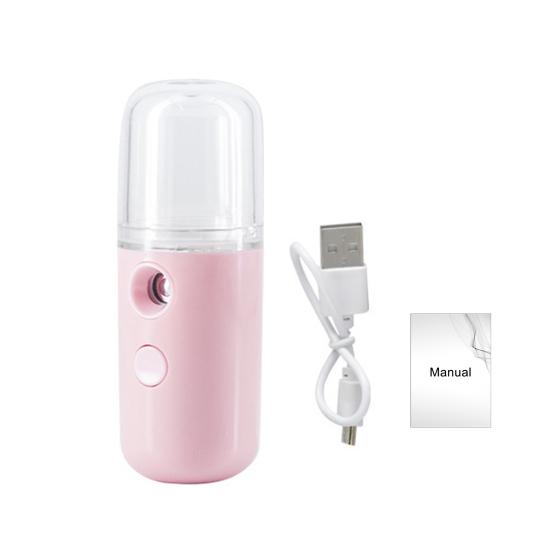 Mini Travel Steamer Cordless Lightweight USB Rechargeable Portable Handheld Steamer for Easy Refill Micro-Particle Mist Skin Hydration