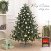 180cm Pre-Lit Dense Artificial Christmas Tree with Ornaments
