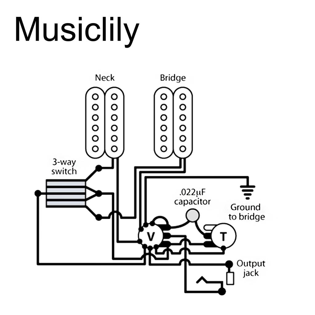 Musiclily Basic 3WAY Toggle Switch Горизонтальный метрический размер для электрогитары LP Les Paul SG