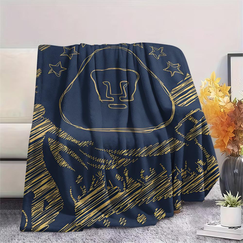 Pumas UNAM Print Flannel Blanket, High quality Comfortable for All Seasons, Home Decor, Warmth and Comfort, Perfect for Christmas Gifts