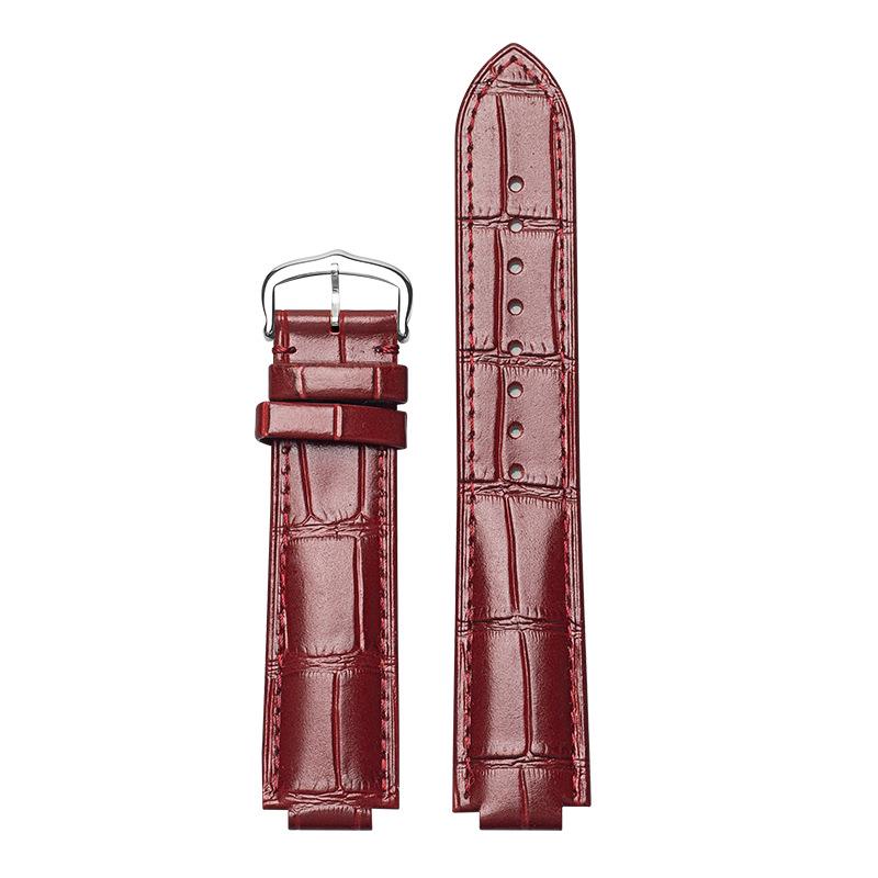 Синий воздушный шар водонепроницаемый ремешок для часов из натуральной кожи для мужчин и женщин - высококачественная коровья кожа, выпуклый интерфейс