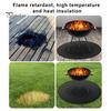 Fireproof Mat Outdoor Camping Round Grill Pad Oil-Proof Water-Resistant Reusable Wood Burning Fire-Pit Grill Mat