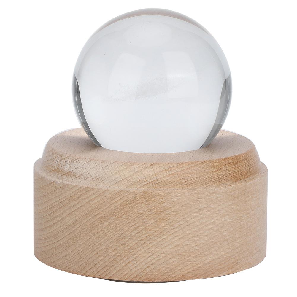 Прозрачный хрустальный шар вращающийся деревянный музыкальный ящик светодиодный ночник для девочек подарок на день рождения Рождество