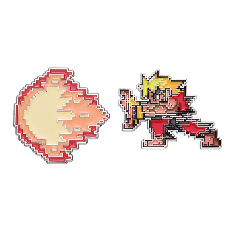 Childhood Arcade Pixel Game Peripheral Enamel Pins Custom Personalized Creative Brooches Lapel Badges Jewelry Gift for Kids