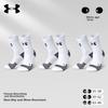 Under Armour Спортивные носки, Хлопок, Нескользящие, Дышащие, Для бега, Бадминтона, Профессиональные баскетбольные носки, Черные, Белые, Серые, Три пары, Размер M
