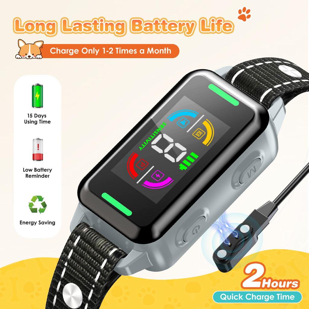 Smart Anti-Bark Vibration & Shock Collar for Dogs