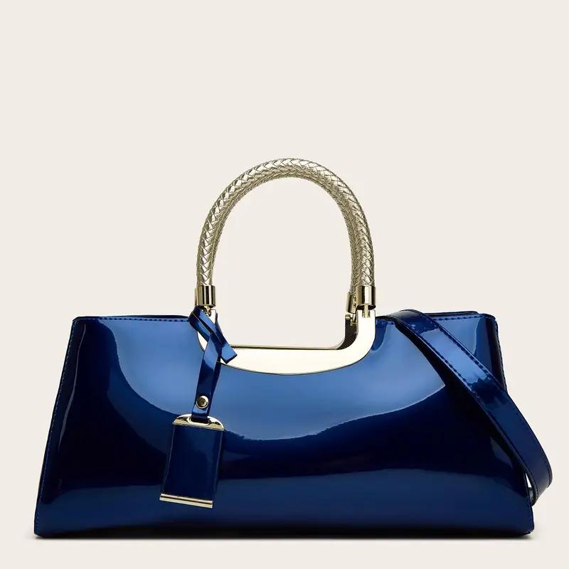 Элегантная большая женская сумка, модная сумка-тоут на молнии с двойной ручкой, кошелек