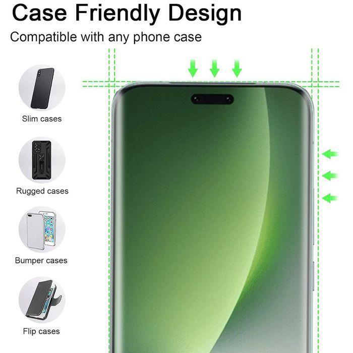 4x Verre Trempé 3D pour Honor Magic 8 Pro, Protection avec Bord Noir Anti-Rayures