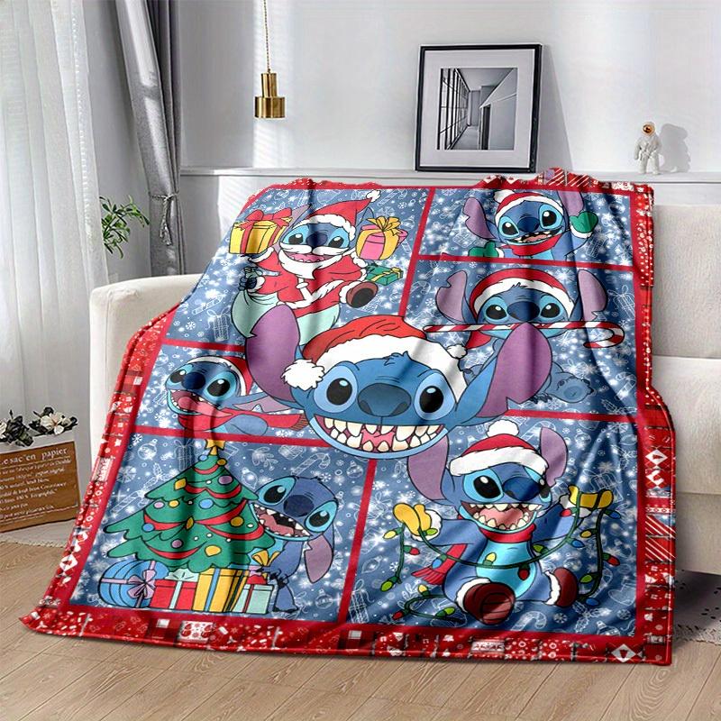 1pc Christmas Stitch Patterned Blanket, Festive Home Decor, Office Throw, Outdoor Picnic Rug, Gift for Kids and Adults
