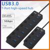 Концентратор USB 3.0, 4-портовый разветвитель для расширения и зарядки ноутбука