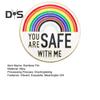 Значок You Are Safe with Me, значок на лацкан с радужной эмалью и вдохновляющей цитатой, брошь Color Block для одежды, сумок, рюкзаков, курток, шляп