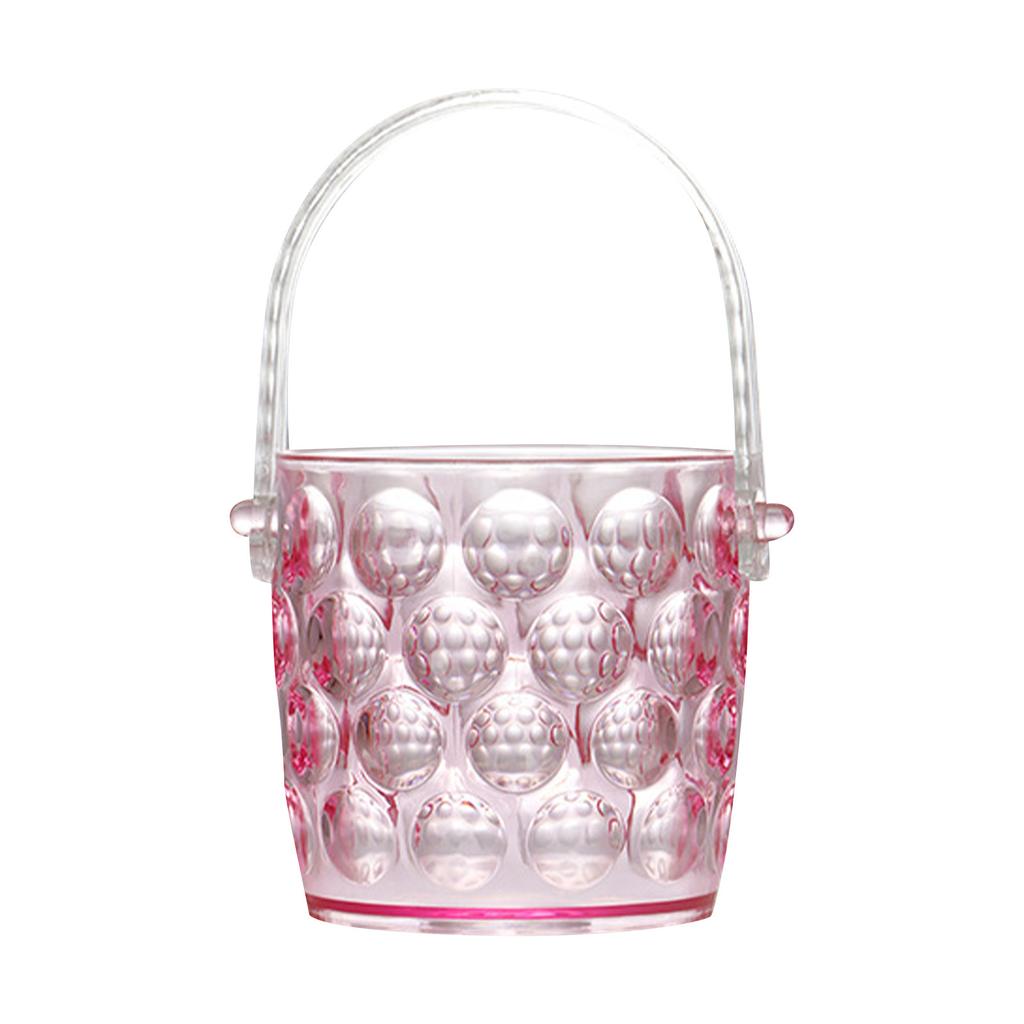 Ведро для льда, небольшой прозрачный акриловый контейнер для ледяных шариков, охладитель для шампанского, пива и вина с ручкой для вечеринки в коктейль-баре с морозильной камерой, 4,7 х 4,9 дюйма