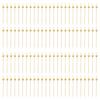 100Pcs Fancy Bamboo Cocktail Picks with Gold Ball End Biodegradable Environmentally Friendly Bamboo Fruit Fork