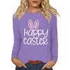 Long Sleeve Shirts For Women Easter Carnival Print Graphic Tees Blouses Casual Basic Tops Pullover