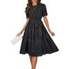 Women European American Polka Dot Lace Up Dress Diyun Spring Summer Collection Fashion Trendy