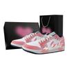 Air Jordan 1 Tail Fox, Heart Box Устойчивые к истиранию Низкие Винтажные Баскетбольные Кроссовки Мужские Розово-белые IH0648-141(Команда773--)