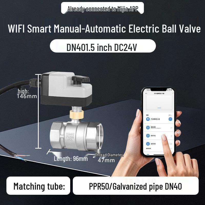 Умный электрический шаровой кран WiFi с таймером дистанционного управления для автоматического полива