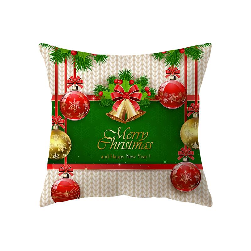 С Рождеством декоративный принт узор наволочка дома гостиная диван украшения квадратная полиэстеровая подушка наволочка