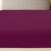 136250 vidaXL Drap-housse Jersey Bordeaux 90x200 cm Coton