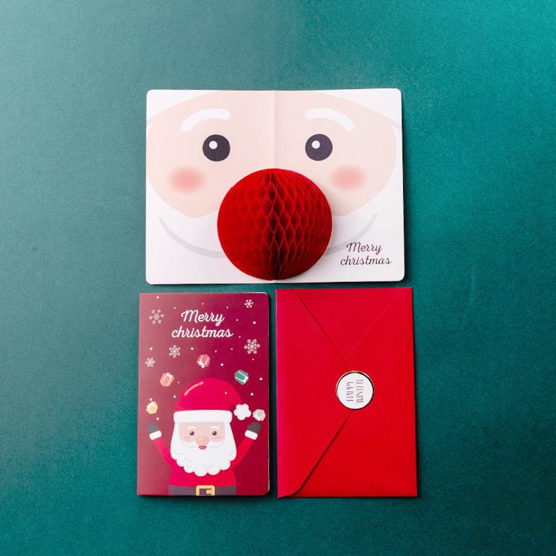 Рождественская открытка 3D всплывающая открытка с Сантой Поздравительные открытки С Рождеством Новогодняя открытка Приглашение на рождественскую вечеринку Подарочные открытки
