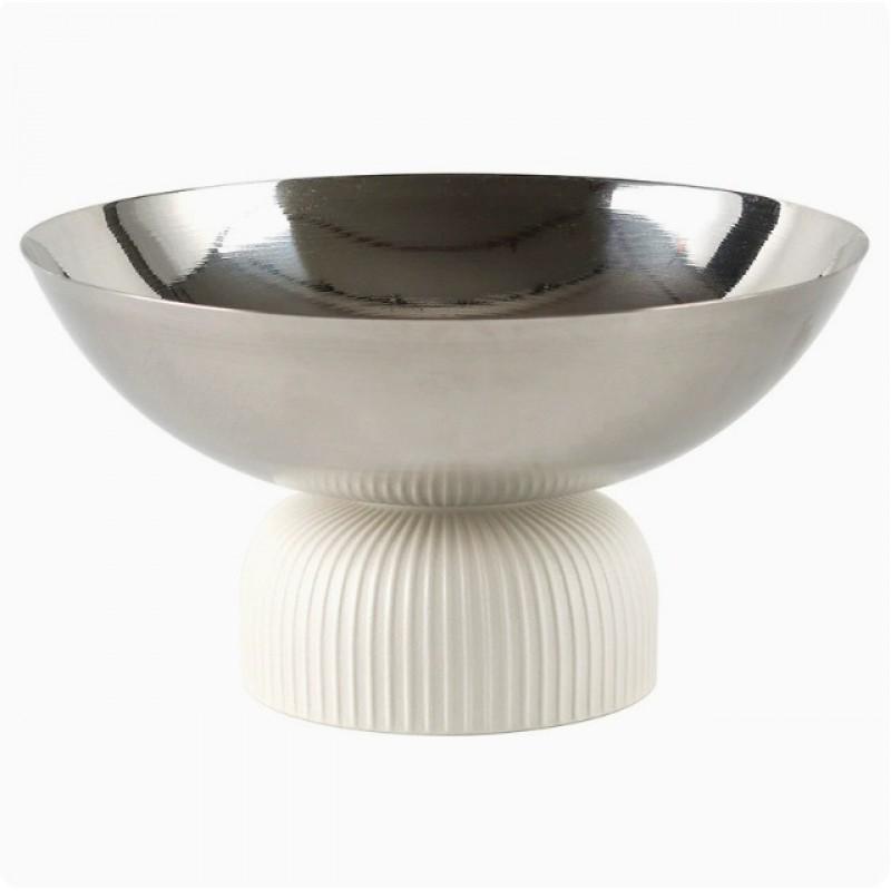 Modern Minimalist Stainless Steel Fruit Bowl Decorative Centerpiece Living Room Hotel Lobby Table Display