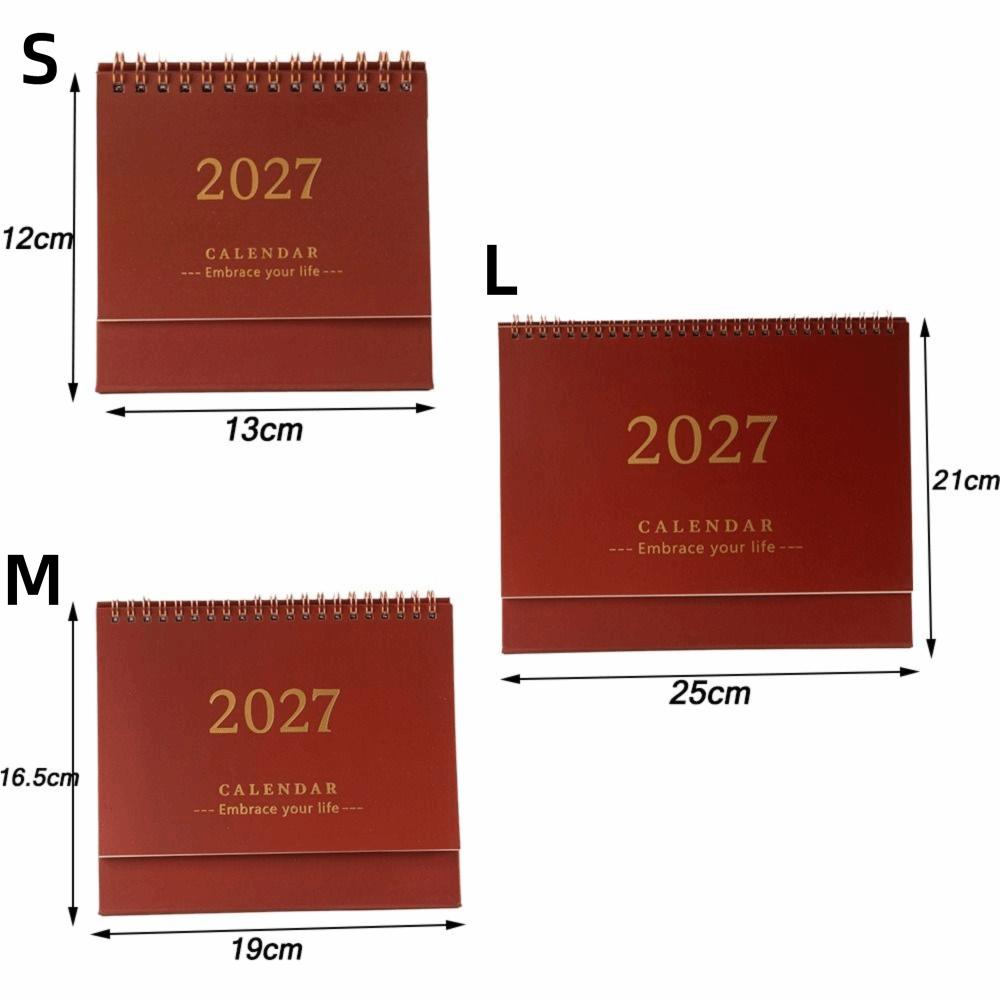 Foldable Table Calendar Standing Academic Planner 2027 Desktop Desk Calendar Office Supply