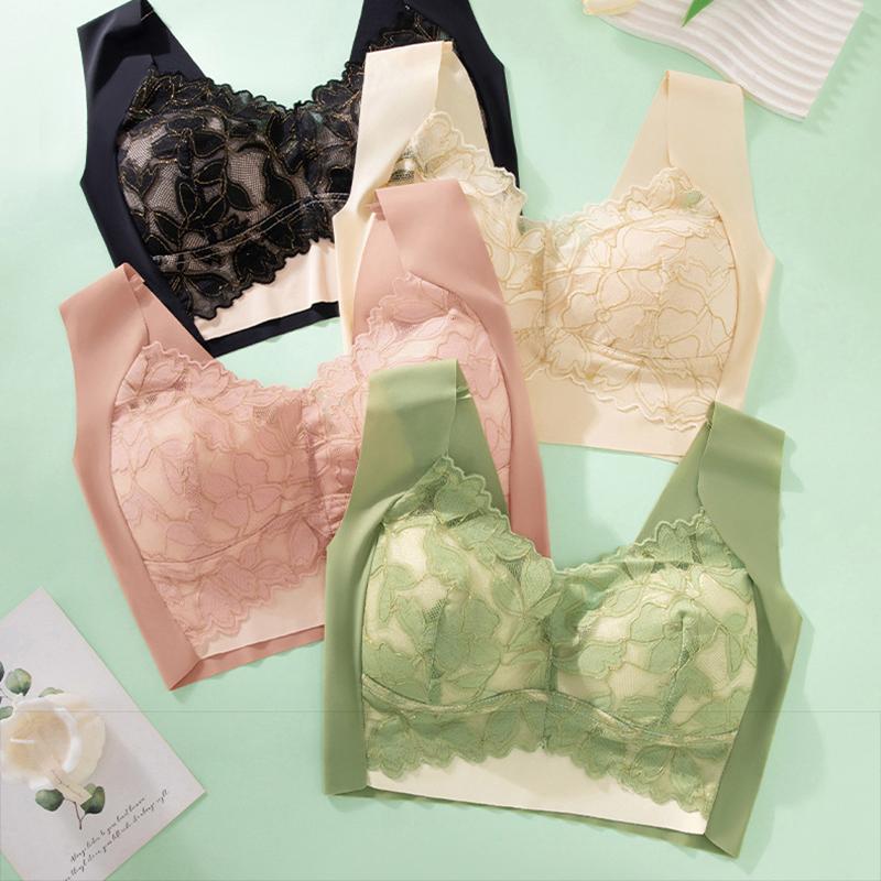 Seamless Lace Underwear Bra For Women Push Up Top Women's Bra Plus Size Bralette Large Size Brasier Without Underwire