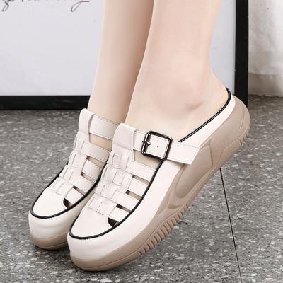 Женские тапочки, удобные черные сандалии, повседневные женские сабо, женские минималистичные летние туфли с открытой спиной