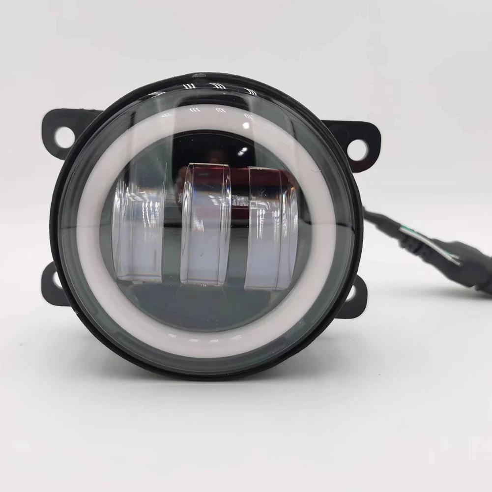 Автомобильная светодиодная фара 3,5-дюймовая круглая фара рабочего света Spot Pods Driving Halo противотуманная фара Auto 10-60V DC головные фары
