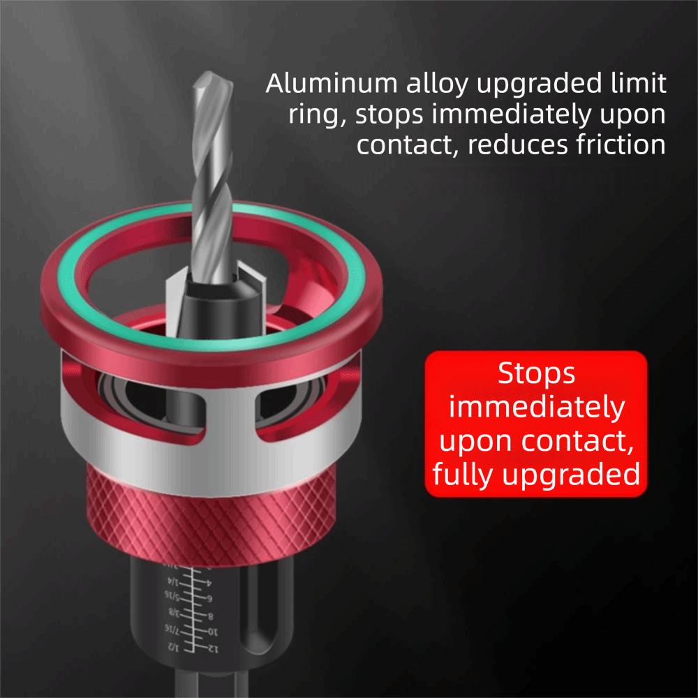 5pcs/box Adjustable Depth Countersink Drill Bit Zinc Zinc Alloy Drill Bit Concealed Screw Installation