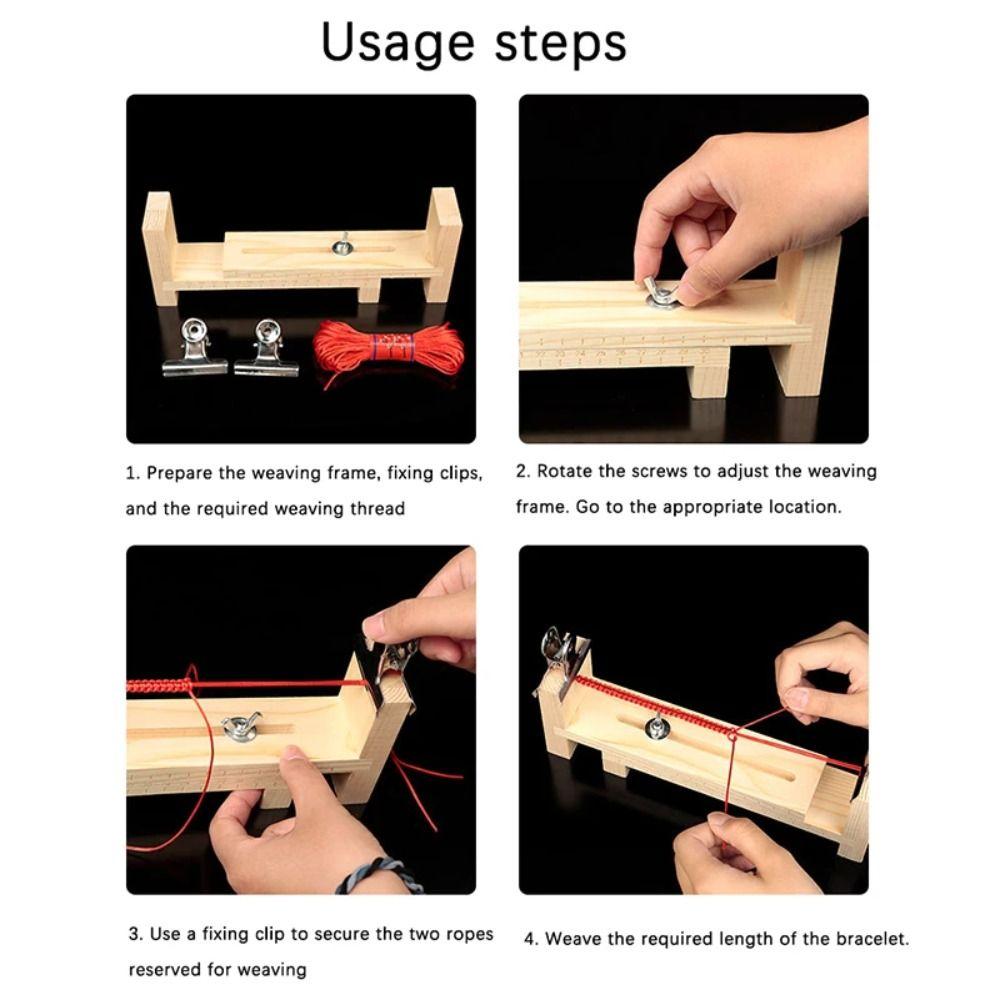 Фиксированные инструменты Деревянный плетельный станок Изготовитель браслетов Инструмент для плетения браслетов Сделай сам Плетение