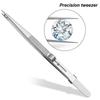 Нержавеющая сталь прецизионный пинцет регулируемый скользящий фиксатор антистатический ювелирные изделия брови ремесло для электронных компонентов ремонт инструменты