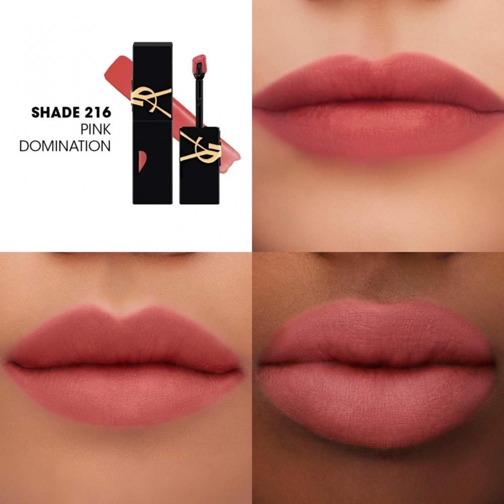 Yves Saint Laurent The Inks Blurring Matte Liquid Lip Stain 0.18 Oz   5.5 Ml 216 Pink Domination Medium Warm Pink