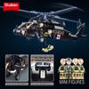 Non-Toxic 692Pcs Military Uh-60L Medical Rescue Aircraft Building Blocks Black Hawk Helicopter Model Bricks Kits Kids Diy Toy Holiday Gift