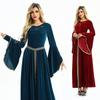 Medieval Renaissance Costume Dress Women Vintage European Peasant Farm Outfit Cosplay Stage