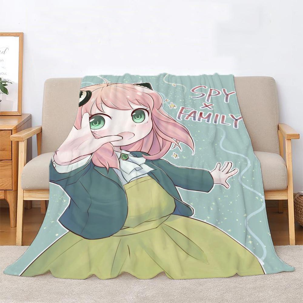 Spy X Family Summer Blanket King Size Moose Blanket For Bed Throw Home Interior Beach Полотенца Microfiber Beds Knitted Plaid