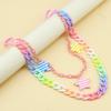 Rainbow Star Belt Chain Double Layer Cross Pants Chain Punk Heart Waist Chain Hipster